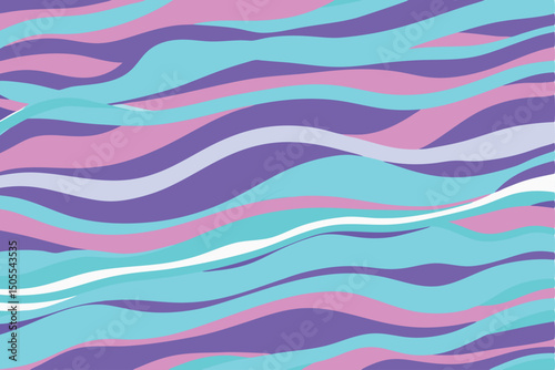 Colorful abstract wavy stripes in pastel tones for modern and stylish designs