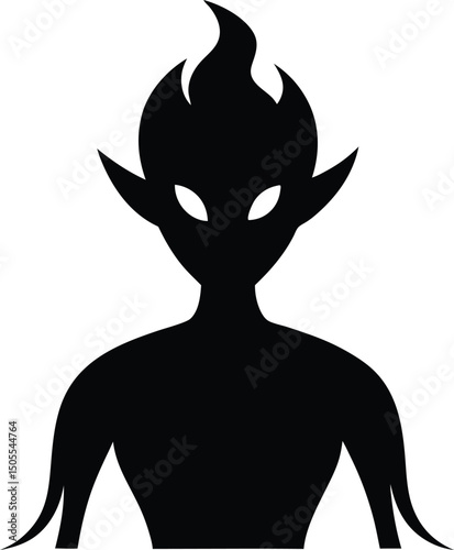 black and white devil