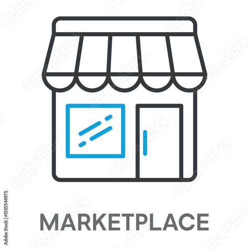 marketplace concept simple design icons, simple style design inspiration for any interface and purpose suitable for symbols and more	