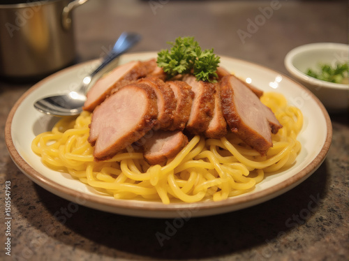 Pork Noodles Dish