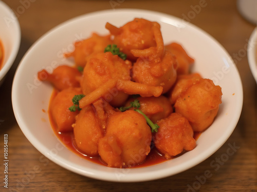 Tteokbokki: Korean Rice Cakes in Spicy Sauce