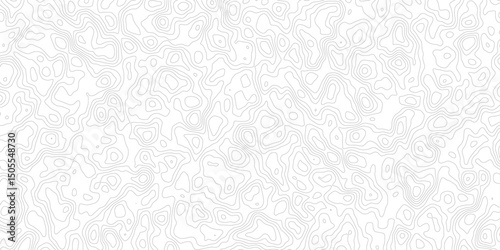 Abstract Geometric Topographic Map Background, Grey Topographic Lines and Contours in Motion with Dynamic Line Patterns.