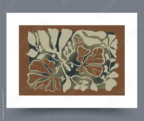An Abstract Floral Design Featuring Beautiful Earthy Tones That Captivate the Senses