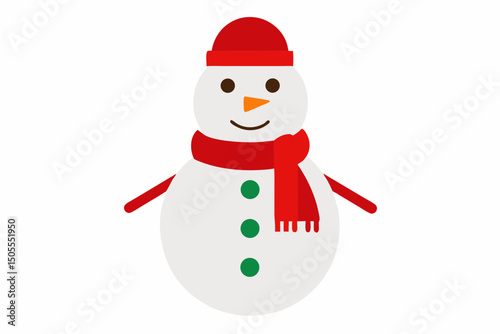 snowman on a white background