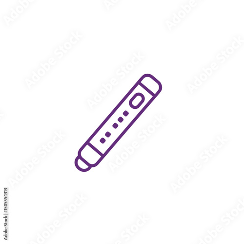 Recorder icon for music education platforms and children’s learning apps