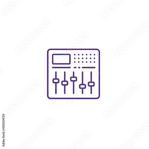 Audio mixer icon for music production apps and sound engineering tools