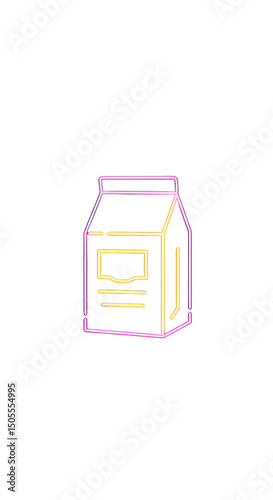 Isolated Milk Carton Drink Simple Food Illustration Transparent