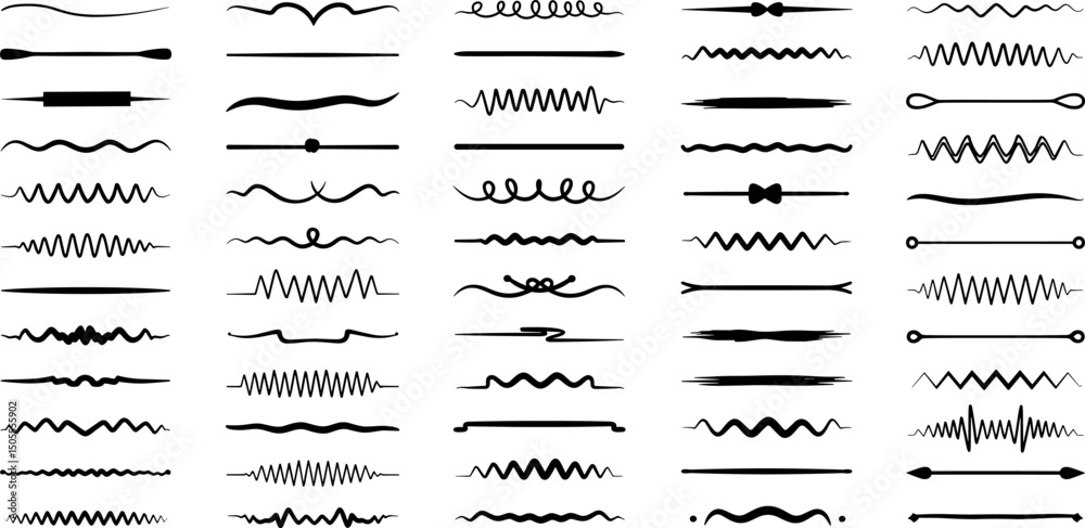 underline vector set.