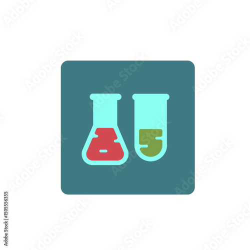 2 chemical labs tube elegant icon