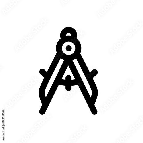 arc caliper math tool line icon