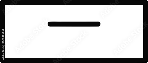 Negative Symbol: This image features the universal symbol for negative. It is a clean, minimalist representation, perfect for conveying concepts of subtraction, absence, or negation. 