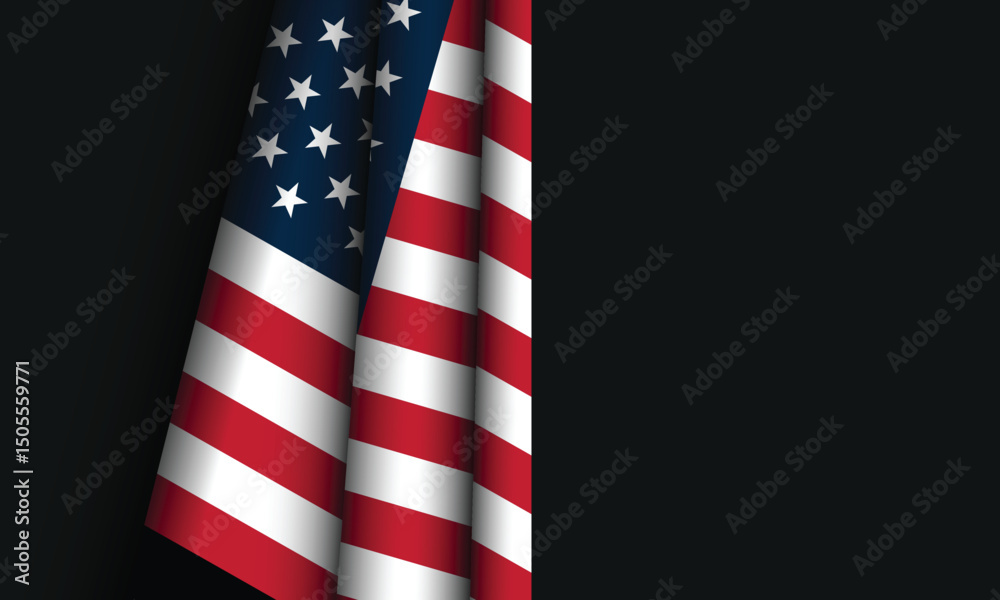 Fototapeta premium American Independence Day Background. Fourth of July. We will be closed for fourth of july independece day.