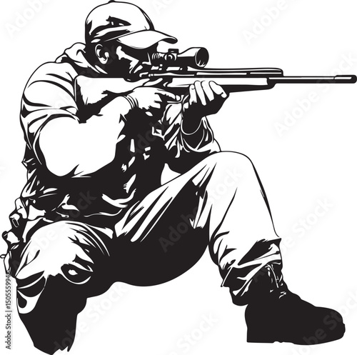 hunter with rifle