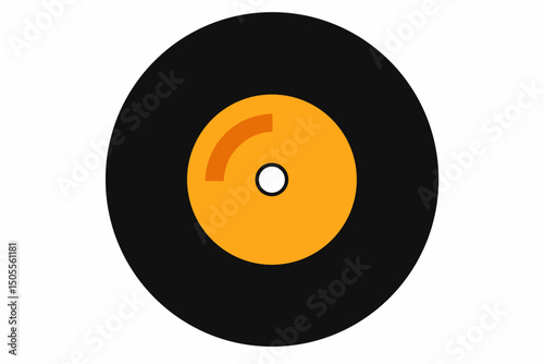 vinyl record isolated on white