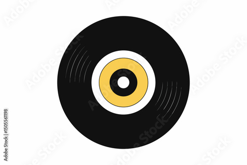 vinyl record isolated on white