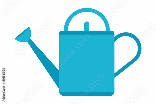 blue watering can
