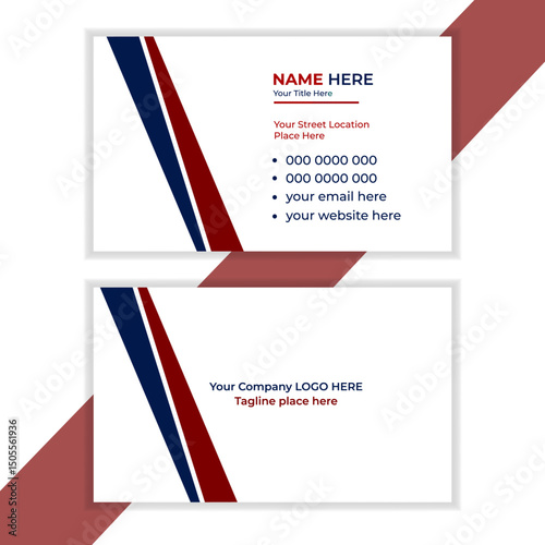 Creative business card design template, Double sided business card template.Clean, modern, simple, unique double sided business card, visiting card, design template layout.