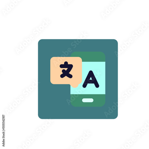 phone translate elegant icon