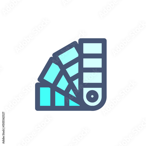 rotary ruler stationery flat icon
