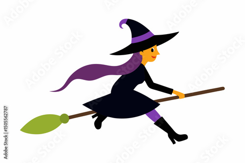 witch on a broom