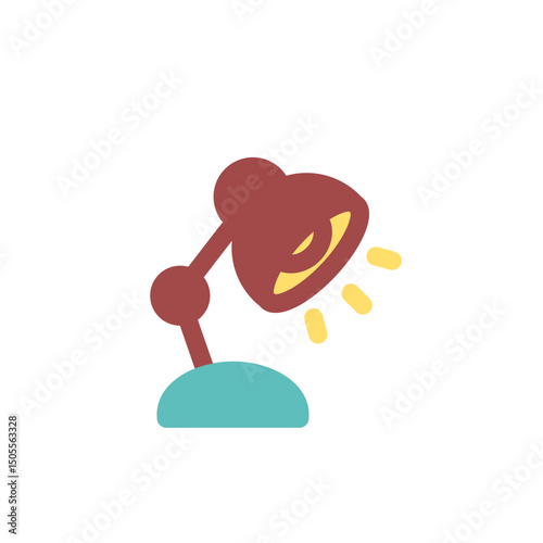 study lamp flat icon