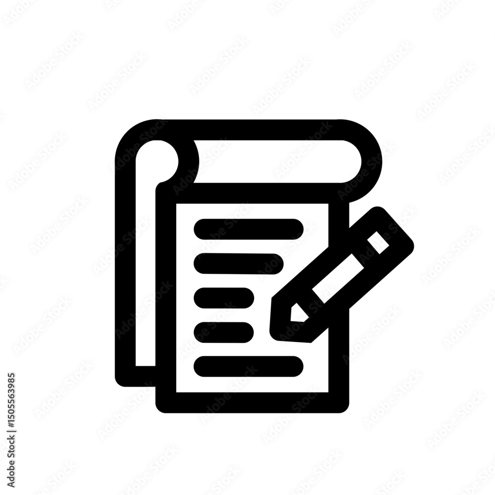 write note line icon write note line icon
