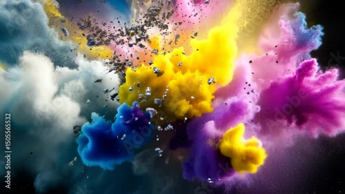 Abstract explosion of vibrant color