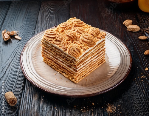 crispy pastry layered sweet cake