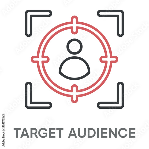 target audience concept simple design icons, simple style design inspiration for any interface and purpose suitable for symbols and more