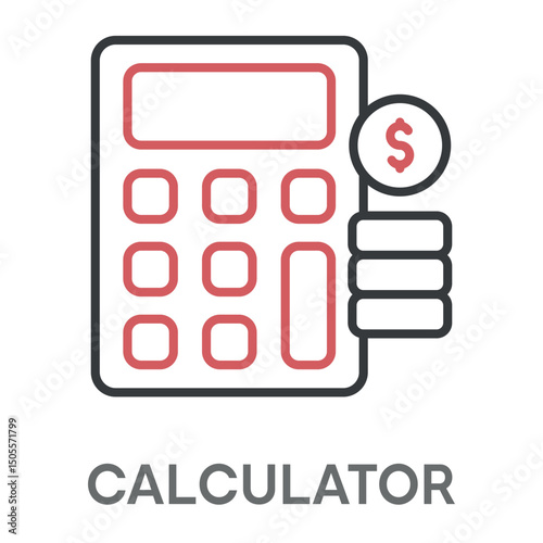 calculator concept simple design icons, simple style design inspiration for any interface and purpose suitable for symbols and more