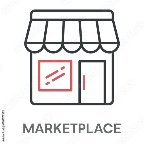 marketplace concept simple design icons, simple style design inspiration for any interface and purpose suitable for symbols and more	