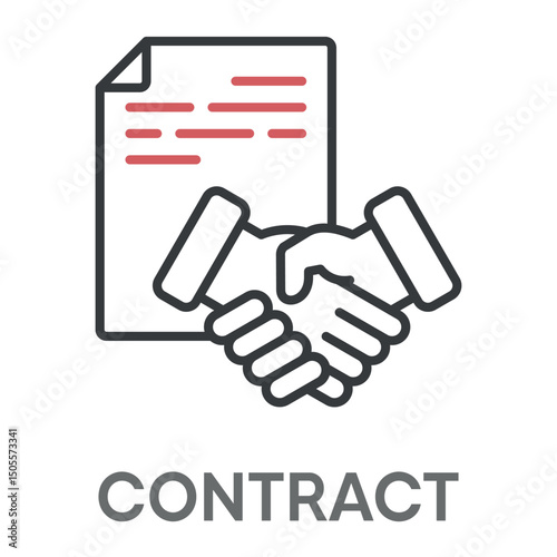 contract concept simple design icons, simple style design inspiration for any interface and purpose suitable for symbols and more	