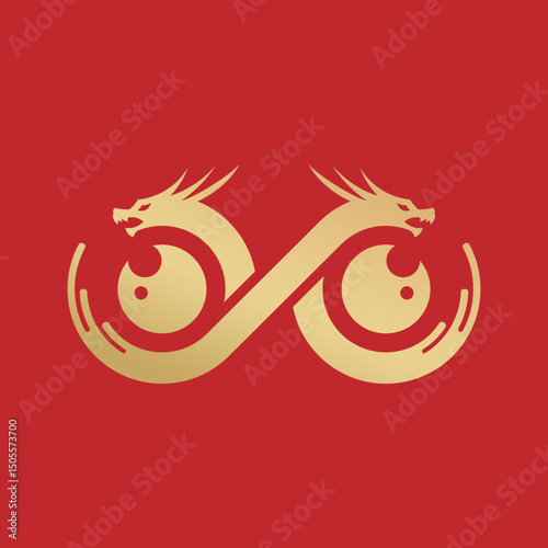 Fierce Dragon Head Logo: Powerful Fantasy Vector Design