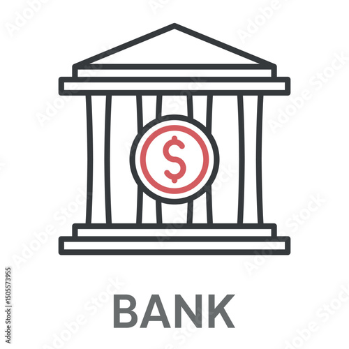bank concept simple design icons, simple style design inspiration for any interface and purpose suitable for symbols and more	