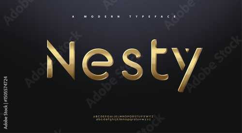Elegant Font Uppercase Lowercase and Number. Classic Lettering Minimal Fashion Designs. Typography fonts regular decorative vintage concept. vector illustration