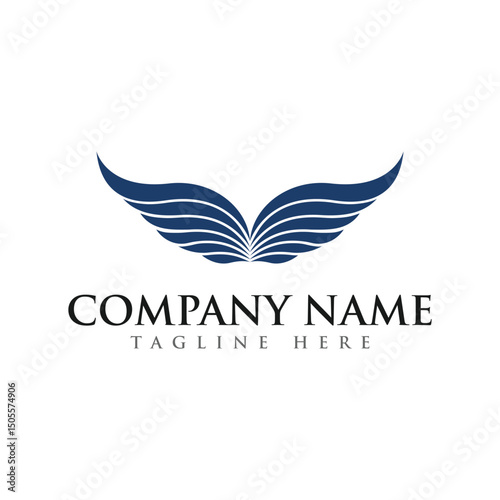 wings logo element elegant design template