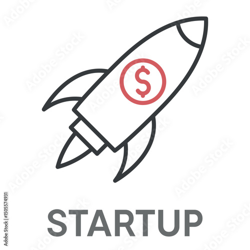 startup concept simple design icons, simple style design inspiration for any interface and purpose suitable for symbols and more