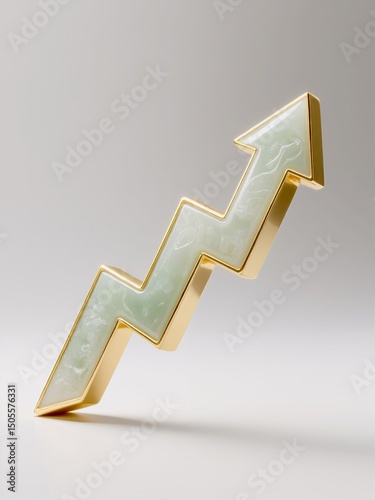 An upward trend with an Arrow pointing up