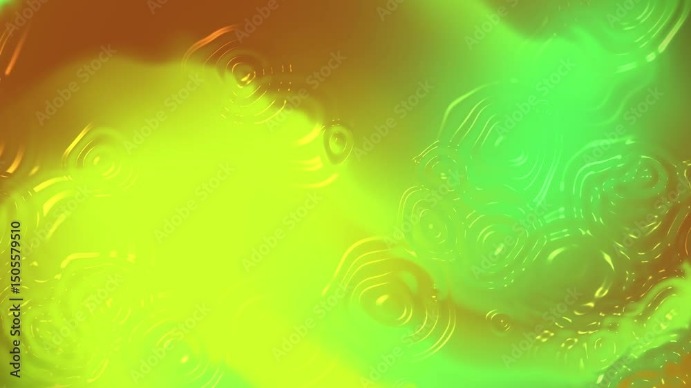 Abstract Liquid Surface Rippling with Vivid Green and Yellow Tones Abstract Liquid Surface Rippling with Vivid Green and Yellow Tones