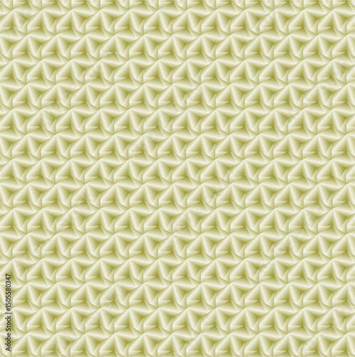 A soothing swirl of pale green triangles forms a delicate, pinwheel-inspired pattern. The soft gradients and hypnotic repetition evoke calm, precision, and an endless dance of harmonious motion.
