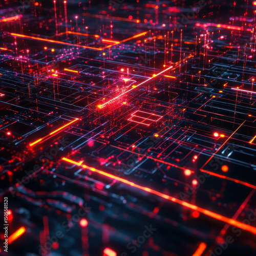 Cyber grid with digital circuit lines