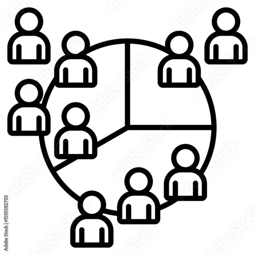 Segmentation Icon Outline