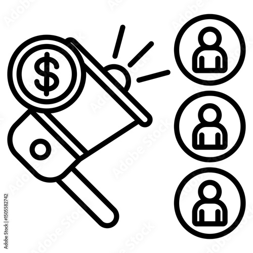 Public Relation Icon Outline
