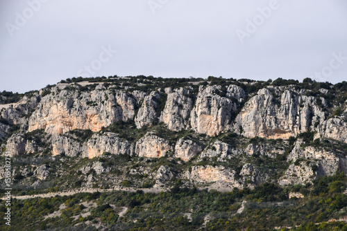 Detail of rock formations in South of France