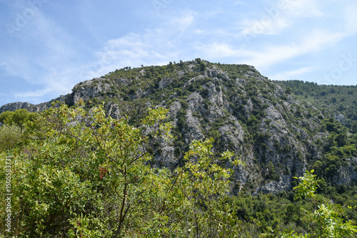 Landscape in the hills in South of France