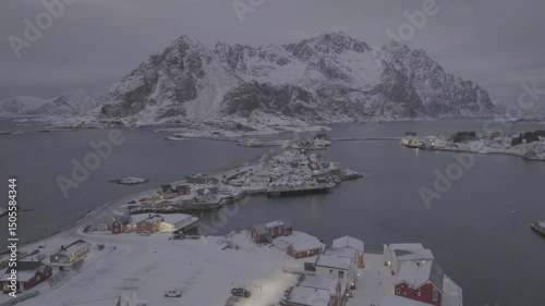 Aerial View over Henningsvaer // Lofoten, Norway