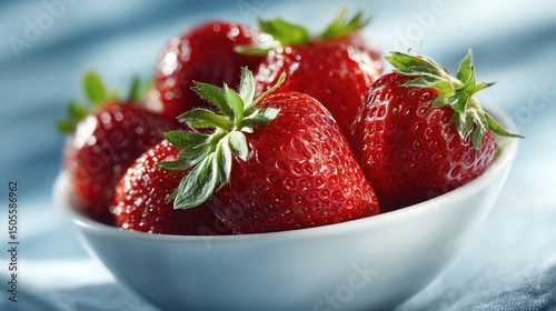 Delicious strawberries: A vibrant bowl of fresh, juicy red fruit delight