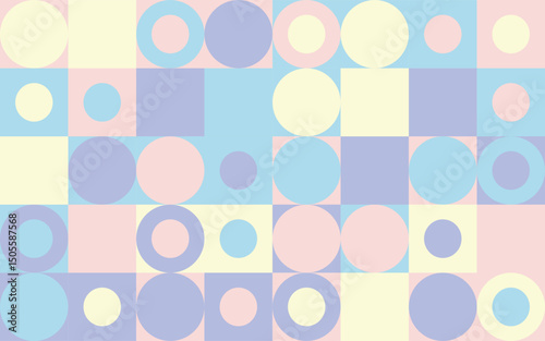 Abstract kindergarden scandinavian style pattern seamless background, pastel colourcombination of grid background
