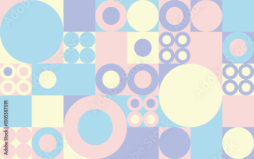 Abstract kindergarden scandinavian style pattern seamless background, pastel colourcombination of grid background
