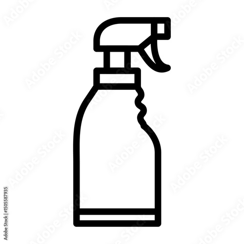 Cleaning spray icon Black and white outline vector